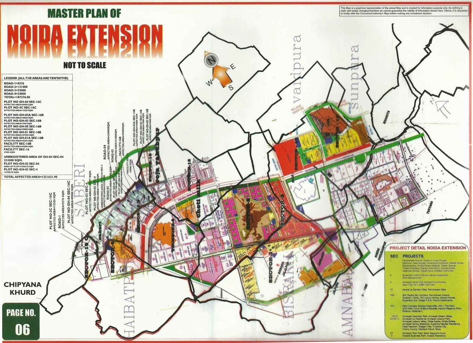 This is the master plan of Noida Extension City in Uttar Pradesh